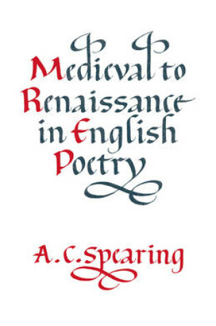 Cover of Medieval to Renaissance in English Poetry