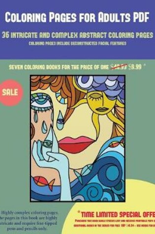 Cover of Coloring Pages for Adults PDF (36 intricate and complex abstract coloring pages)