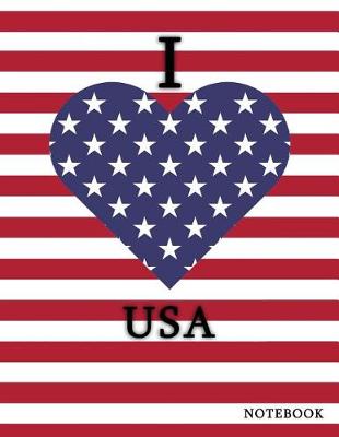 Book cover for I Love USA Notebook