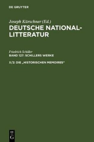 Cover of Die Historischen Memoires