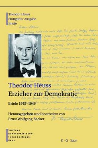 Cover of Theodor Heuss, Erzieher Zur Demokratie