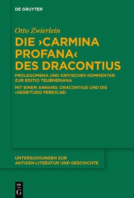 Cover of Die Carmina Profana Des Dracontius