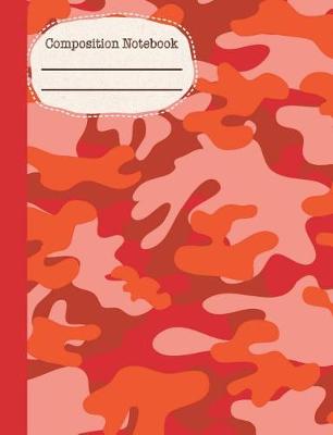 Book cover for Camouflage Red Composition Notebook - 5x5 Graph Paper