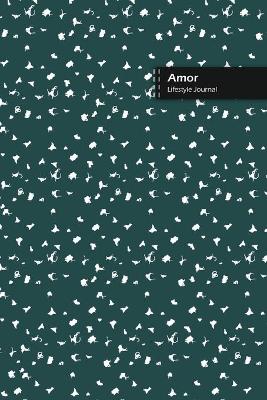 Book cover for Amor Lifestyle Journal, Blank Write-in Notebook, Dotted Lines, Wide Ruled, Size (A5) 6 x 9 In (Olive Green)