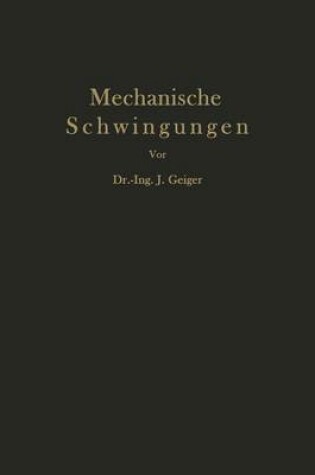 Cover of Mechanische Schwingungen Und Ihre Messung