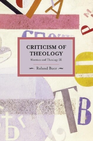 Cover of Criticism Of Theology: Marxism And Theology Iii