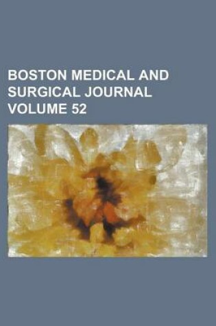 Cover of Boston Medical and Surgical Journal Volume 52