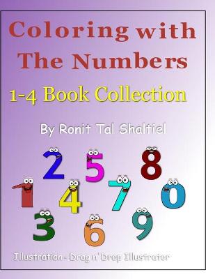 Book cover for Coloring With the Numbers 1-4 book Collection.