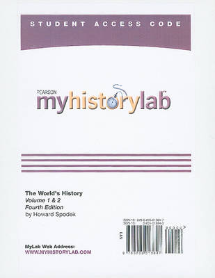 Book cover for MyLab History -- Standalone Access Card -- for The World's History, Volumes 1 and 2