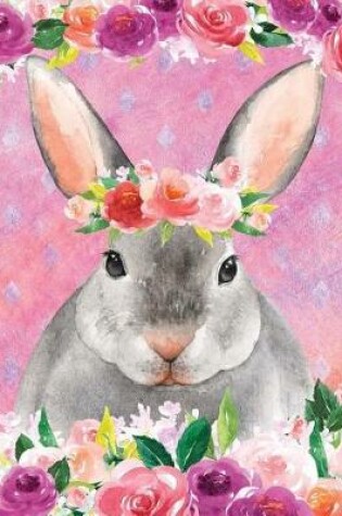 Cover of My Big Fat Journal Notebook For Animal Lovers Rabbit In Flowers