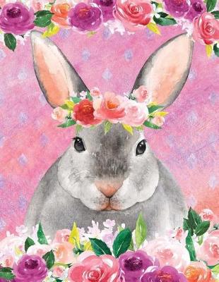 Cover of My Big Fat Journal Notebook For Animal Lovers Rabbit In Flowers