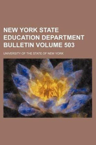 Cover of New York State Education Department Bulletin Volume 503