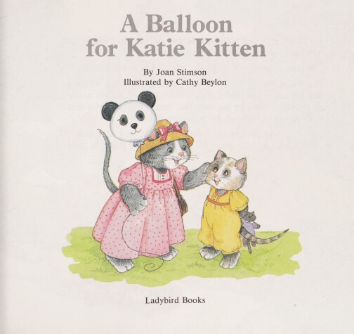 Book cover for A Balloon for Katie Kitten