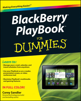 Book cover for BlackBerry PlayBook For Dummies