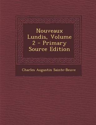 Book cover for Nouveaux Lundis, Volume 2