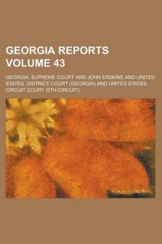 Cover of Georgia Reports Volume 43