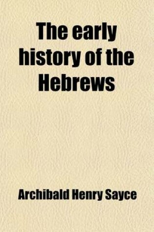 Cover of The Early History of the Hebrews