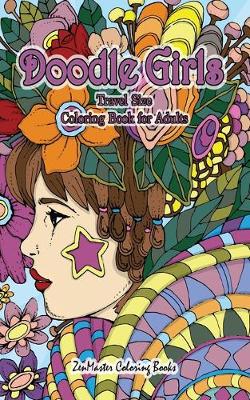 Book cover for Doodle Girls Travel Size Coloring Book for Adults