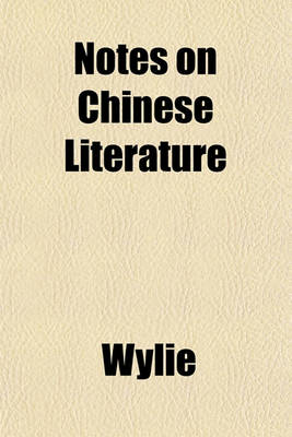 Book cover for Notes on Chinese Literature