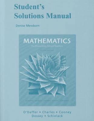 Book cover for Student Solutions Manual for Mathematics for Elementary School Teachers