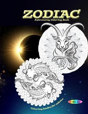 Book cover for ZODIAC coloring books for adults