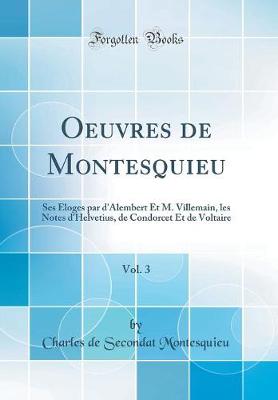 Book cover for Oeuvres de Montesquieu, Vol. 3