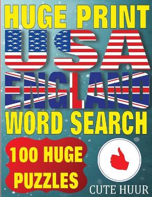 Book cover for Huge Print USA & England Word Search