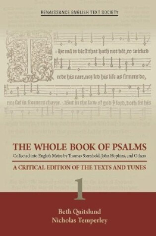 Cover of The Whole Book of Psalms Collected into English – A Critical Edition of the Texts and Tunes 1