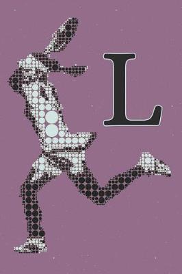 Book cover for L Monogram Initial Tennis Journal