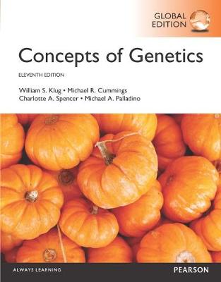 Book cover for Concepts of Genetics with MasteringGenetics, Global Edition