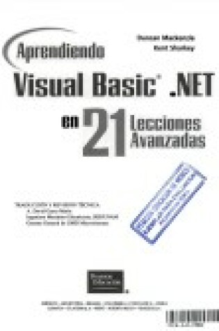 Cover of Aprendiendo Visual Basic .Net En 21 Dias
