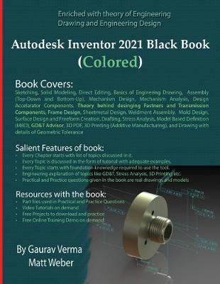 Book cover for Autodesk Inventor 2021 Black Book (Colored)