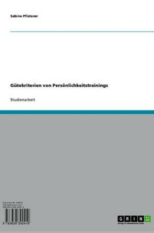 Cover of Gutekriterien Von Personlichkeitstrainings