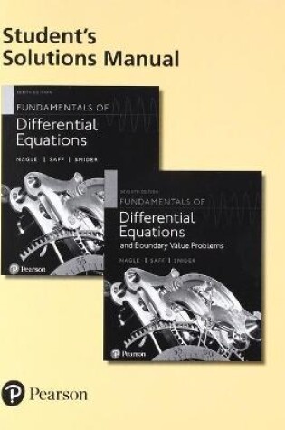 Cover of Student's Solutions Manual for Fundamentals of Differential Equations and Fundamentals of Differential Equations and Boundary Value Problems