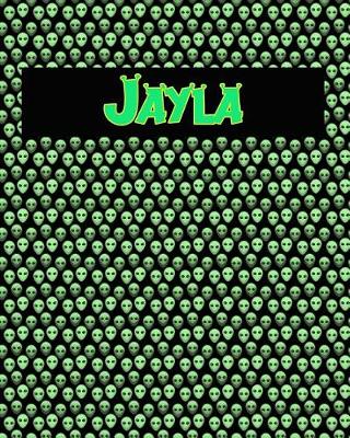 Book cover for 120 Page Handwriting Practice Book with Green Alien Cover Jayla