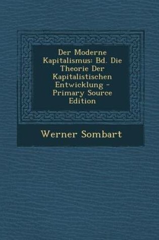 Cover of Der Moderne Kapitalismus