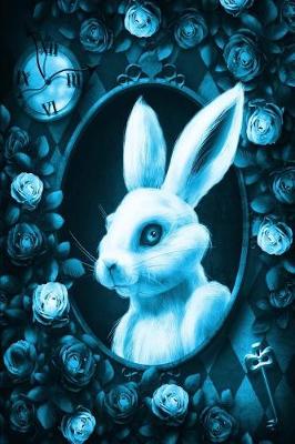 Cover of Alice in Wonderland Modern Journal - Inwards White Rabbit (Light Blue)