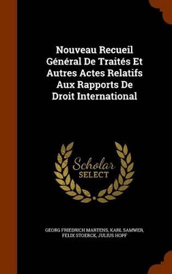 Book cover for Nouveau Recueil General de Traites Et Autres Actes Relatifs Aux Rapports de Droit International