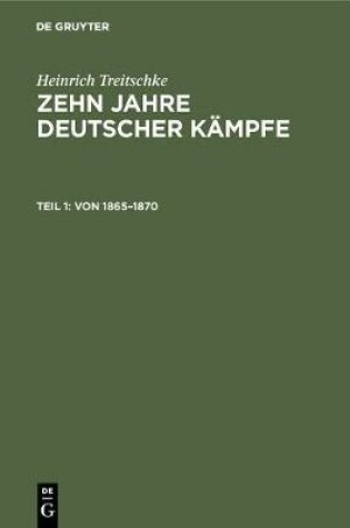Cover of Von 1865-1870