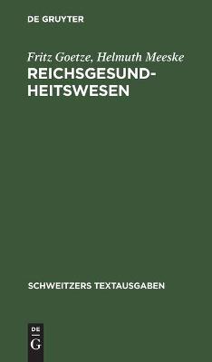 Book cover for Reichsgesundheitswesen