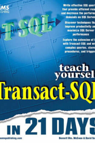 Cover of Sams Teach Yourself Transact-SQL in 21 Days