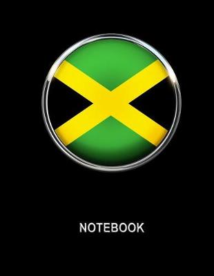 Book cover for Notebook. Jamaica Flag Cover. Composition Notebook. College Ruled. 8.5 x 11. 120 Pages.