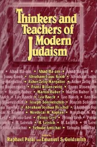 Cover of Thinkers and Teachers of Modern Judaism
