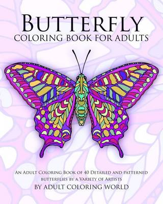 Cover of Butterfly Coloring Book For Adults