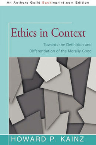 Cover of Ethics in Context