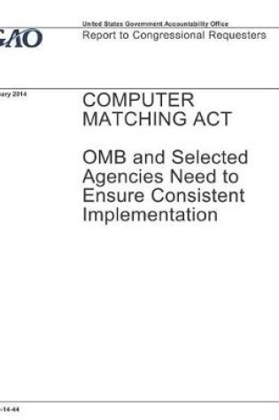 Cover of Computer Matching ACT