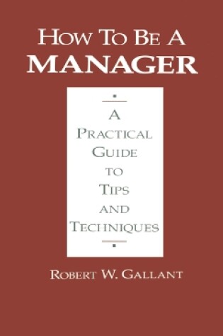 Cover of How to be a Manager