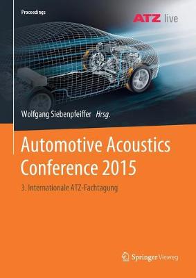 Book cover for Automotive Acoustics Conference 2015