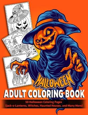 Book cover for Halloween Adult Coloring Book