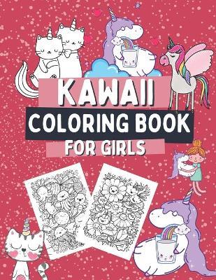 Book cover for Kawaii Coloring Book For Girls